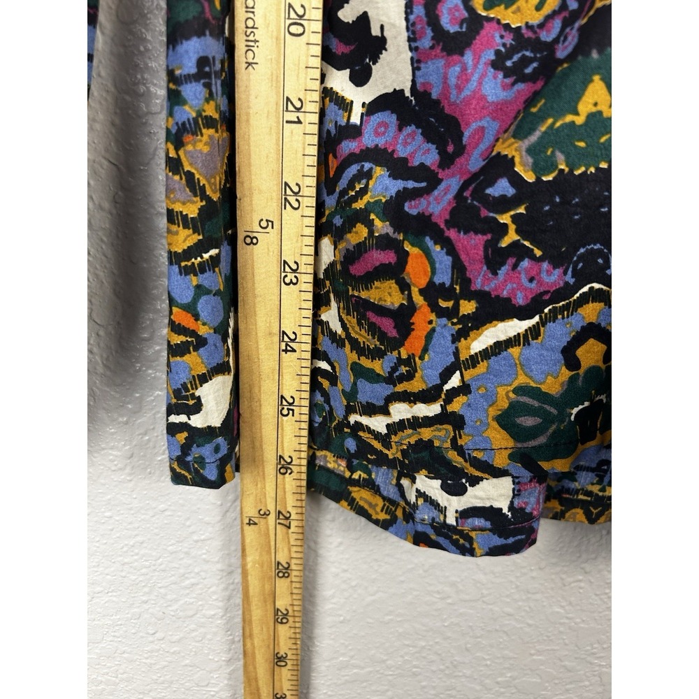 Cleobella Felicia Blouse In Mosaic Ikat Long Puff Sleeve Boho Colorful Size XL - Picture 4 of 11